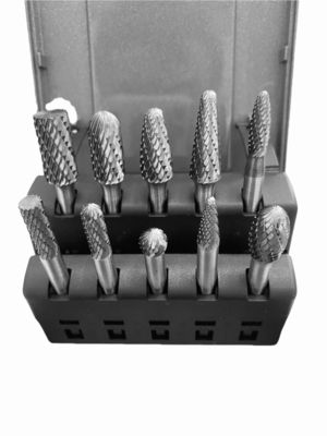 좋은 가격 10pcs 텅스텐 탄화물 부러 세트 듀얼 컷 1/4 ̊ 샴크 표준 듀얼 컷 탄화물 회전 부러 온라인