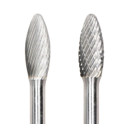 좋은 가격 8mm * 20mm H 플레임 텅스텐 탄화물 회전 파일 6mm 칸 플레임 모양 단일 절단 회전 버 온라인