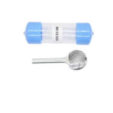 좋은 가격 D-볼 모양 25mm 절단 디아 탄화물 Burrs 8mm 턱 디아 듀얼 절단 탄화물 로터리 Burr 온라인